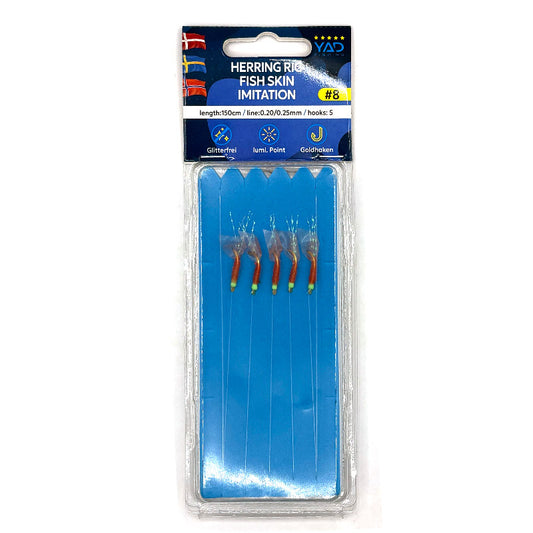 YAD Herring Rig Fish Skin Imitation Häckla #8 5-krokar