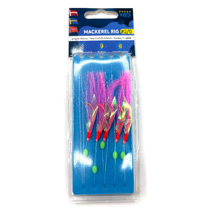 YAD Makrill Häckla  Pink Flash 2/0 5-krokar